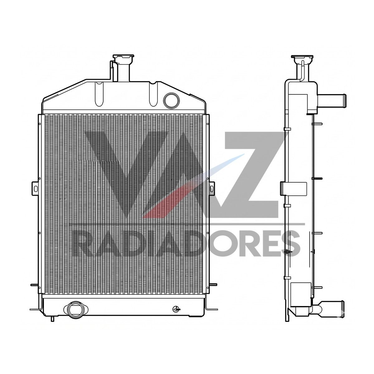 RADIADOR CBT 1090 / 2100 / 8260 / 2500 / 2600 720991AS / 3005102 / 6005102