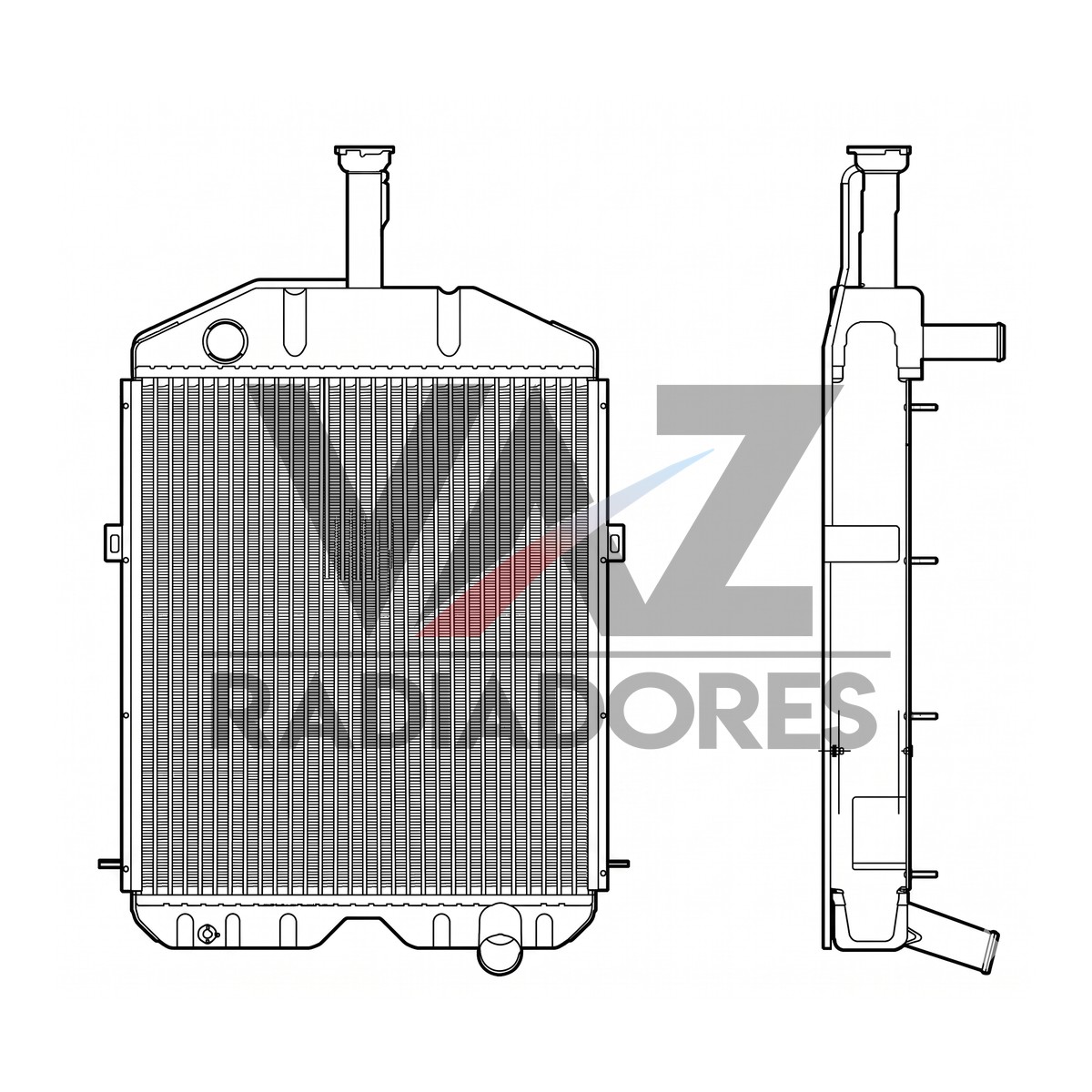 RADIADOR CBT 1105 / 2105 P72099105 / 04005102 / 07005102