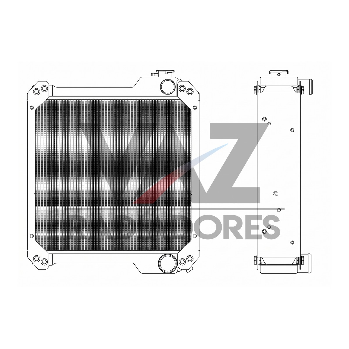RADIADOR CASE 580L / 580M 234876A2 / 239739A1