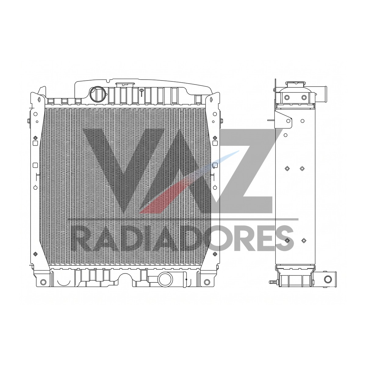 RADIADOR JD 5403 / 5603 / 5605 / 5705 DQ47660 / DQ47659 / SJ11026 / SJ11027