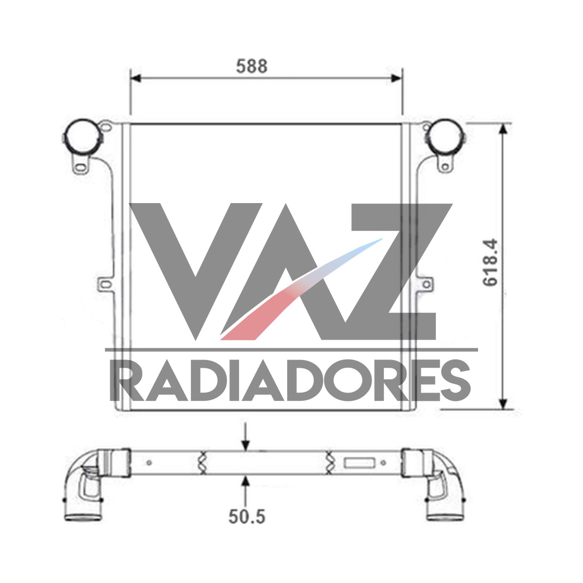 INTERCOOLER FORD CARGO 1722 / 2422 / 2423 / 2428 / 2628 / 4331 6C456K775 / TT855002